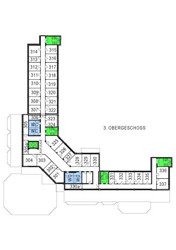 Rathaus Geschossplan 3. Obergeschoss