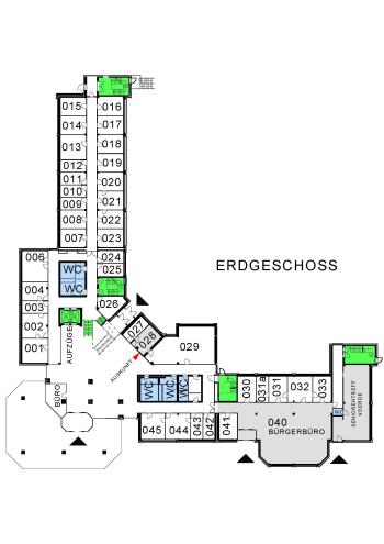 Rathaus Geschossplan Erdgeschoss