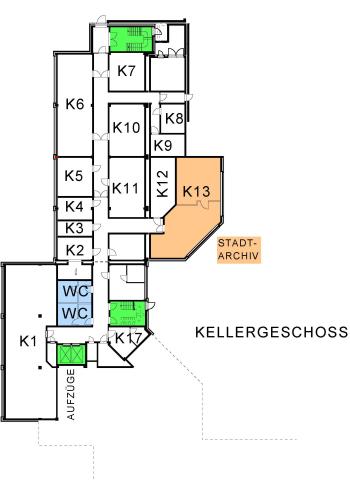 Rathaus Geschossplan Kellergeschoss